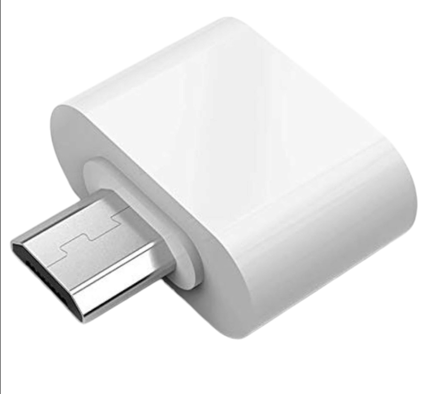 USB A to Micro Usb Dongle Adapter "WHITE"